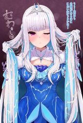 lize_helesta, nijisanji, yohunokasi, 1girl, blue_dress