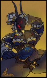 circuit_the_robot, mcmorthern, bell_collar, buff, cock_ring