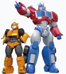 bumblebee, bumblebee_(transformers), optimus_prime, hasbro, takara_tomy