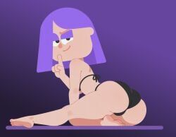 lily_(duolingo), saransaran, black_bikini, solo, solo_female