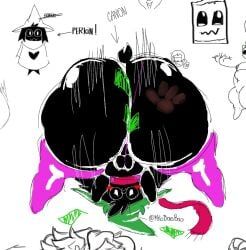 kris_(deltarune), ralsei, ralsei_with_black_fur, deltarune, milobaabaa