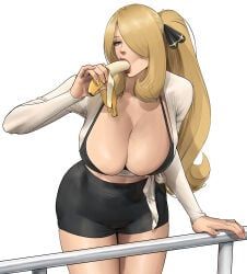 cynthia_(pokemon), pokemon, pokemon_dppt, wasabishouyu, 1girls