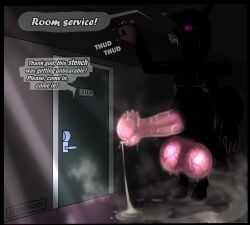 shakes_heartwood, stoopedhooy, animal_genitalia, animal_penis, anthro