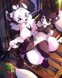 age_difference, anthro, areola, asian_clothing, bear