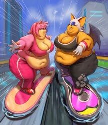 amy_rose, mobian_(species), rouge_the_bat, sega, sonic_(series)