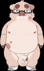 nutpillow, anthro, balls, big_balls, black_background