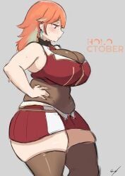 houshou_marine_(cosplay), takanashi_kiara, holoctober, hololive, hololive_english