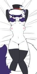 clownfish_(yonkagor), yonkagor, :3, arms_behind_head, dipstick_tail