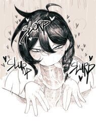 character_request, krekk0v, 1boy, 1girls, blowjob