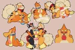 arcanine, buizel, generation_1_pokemon, generation_4_pokemon, growlithe