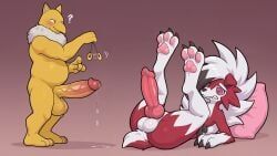 generation_1_pokemon, generation_7_pokemon, hypno_(pokemon), lycanroc, midnight_lycanroc