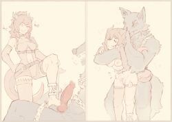kepchuk, 1boy, 1girl, anthro, anthro_dominating_human