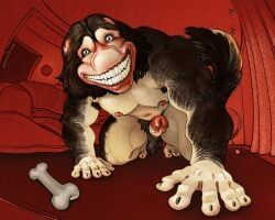 smile.dog, creepypasta, ravuer, anthro, armpit_hair