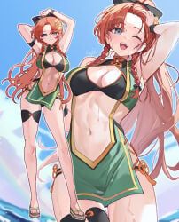 hong_meiling, touhou, sarukana, 1girl, 1girls