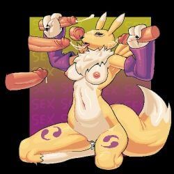 digimon_(species), renamon, bandai_namco, digimon, 67sraka67