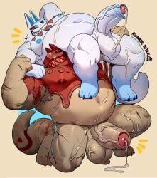 3_toes, after_anal, anthro, armpit_tuft, balls