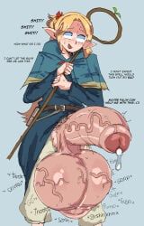 marcille_donato, dungeon_meshi, breadcatta, 1futa, balls