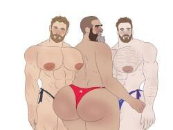 captain_america, chris_evans, chris_hemsworth, david_harbour, red_guardian_(marvel)