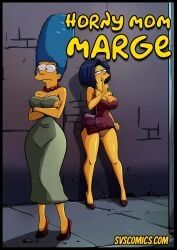 marge_simpson, the_simpsons, vercomicsporno, back_alley, blue_hair