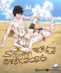 joker_(persona), takamaki_anne, persona, persona_5, lemonfiti
