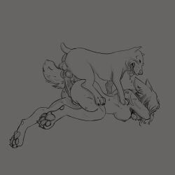 xratedstuf, animal_genitalia, animal_penis, anthro, anthro_on_feral