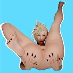 cloud_strife, final_fantasy_vii, final_fantasy_vii_remake, 1boy, anal_insertion
