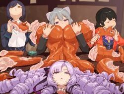 higuchi_kaede, hyakumantenbara_salome, shizuka_rin, tsukino_mito, nijisanji