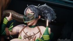 akali, akali_(league_of_legends), league_of_legends, obsidianrender, 1girls