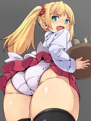 original, kawacchi_hirohiro, ass, ass_focus, blonde_hair