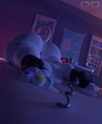 charlie_(yamwamm), anxiboi, 3_toes, alarm_clock, anthro