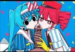 hatsune_miku, kasane_teto, mesmerizer_miku, mesmerizer_teto, mesmerizer_(vocaloid)