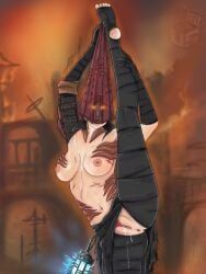 lords_of_the_fallen, balancing, barefoot, breasts, exposed_breasts