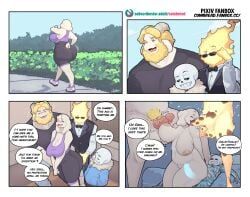 asgore_dreemurr, boss_monster_(undertale), grillby, sans_(undertale), toriel