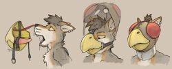 snickersthecat, anthro, blindfold, canid, canine