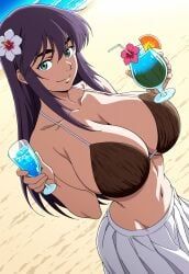 junko_asagiri, desert_punk, big_breasts, cleavage, coconut_bra