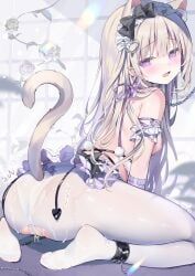 original, ame_usari, 1girl, ankle_cuffs, ass