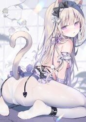 original, ame_usari, 1girl, ankle_cuffs, ass