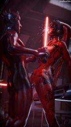 darth_maul, darth_talon, twi'lek, zabrak, star_wars