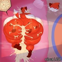 brew_dafox_(superiorfox), lokbunny17, anthro, belly, big_belly