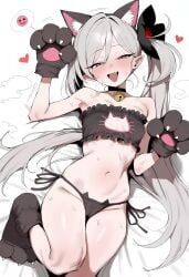 mutsuki_(blue_archive), blue_archive, 1girl, animal_ear_hairband, ass_visible_through_thighs