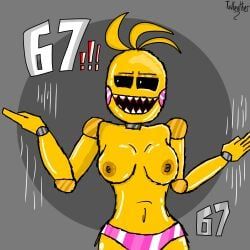 chica_(fnaf), toy_chica_(fnaf), five_nights_at_freddy's, fnaf, tailfeather_(artist)