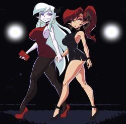 daphne_(ald_arts), original, ald_arts, 2girls, demon_girl