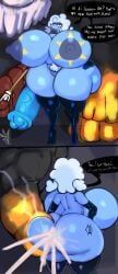 elnina_(deltarune), lurker_(species), deltarune, khadhunter7, ass_bigger_than_body