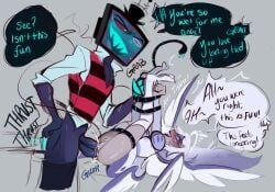 emily_(hazbin_hotel), vox_(hazbin_hotel), hazbin_hotel, hellaverse, pinksartdump