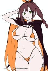 shaula_(re:zero), re:zero_kara_hajimeru_isekai_seikatsu, decanodeneb, bikini, black_cape