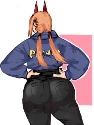 power_(chainsaw_man), chainsaw_man, kemmet101, 1girls, ass