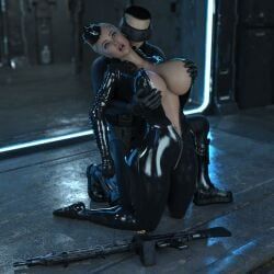 unnamed_characters, wolfenstein, korosh1, bodysuit, braless