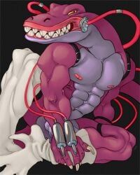 spittor, extreme_dinosaurs, ravuer, abs, anthro