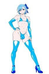zeroblack, 1boy, bikini_bottom, blue_eyes, blue_hair