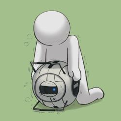 wheatley, portal_(series), portal_2, ambiguous_penetration, blush